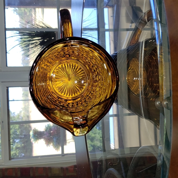 💘VINTAGE INDIANA AMBER COLONY WHITEHALL GOBLET WATER PARFAIT GLASS PITCHER LGE - Picture 8 of 12